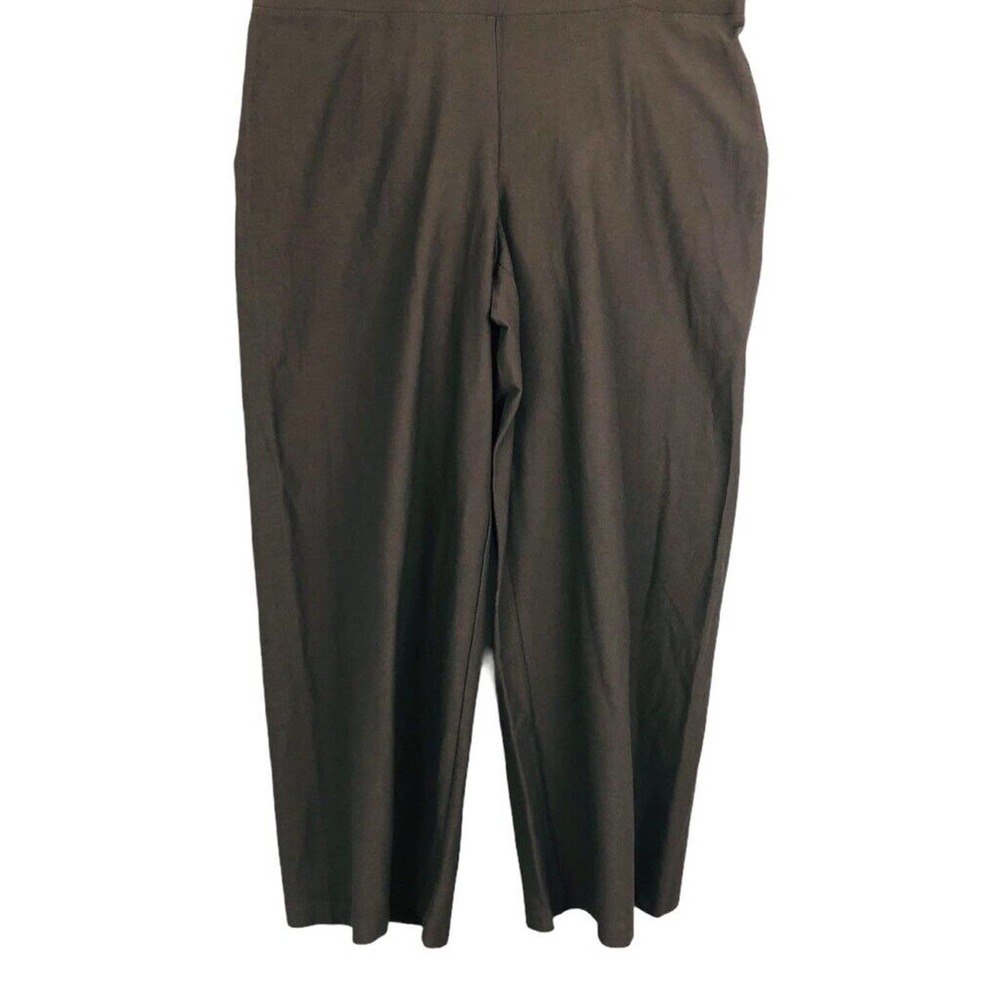Eileen Fisher Womens Crepe Slim Ankle Pants Gray Elastic Waist Stretch M